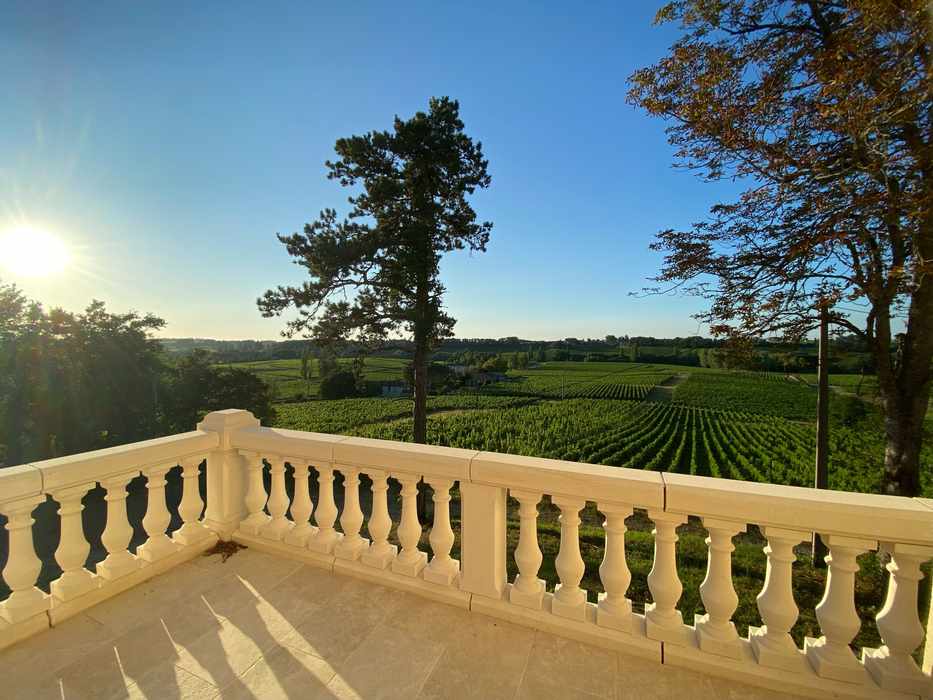 Terrasse face aux vignes